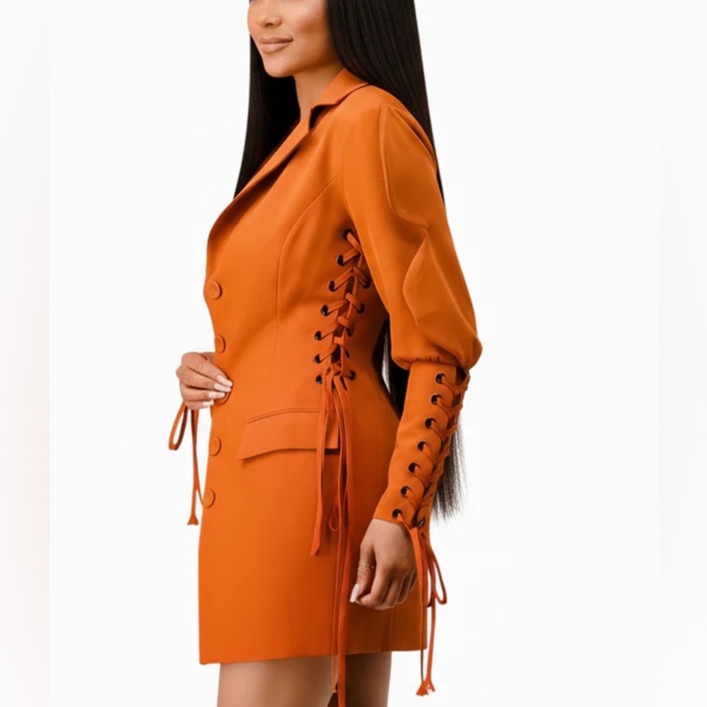 Laced Up Blazer Dress